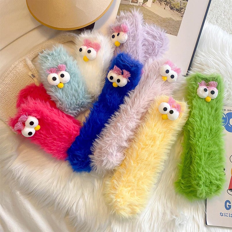 TFTSR Crazy Funny Fuzzy Silly Socks for Kids Women,Girls Fluffy Slipper Novelty Fun Socks,Boy Men Cute Cozy Soft Animal Socks - Image 5